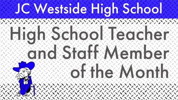 Teacher and Staff of the Month