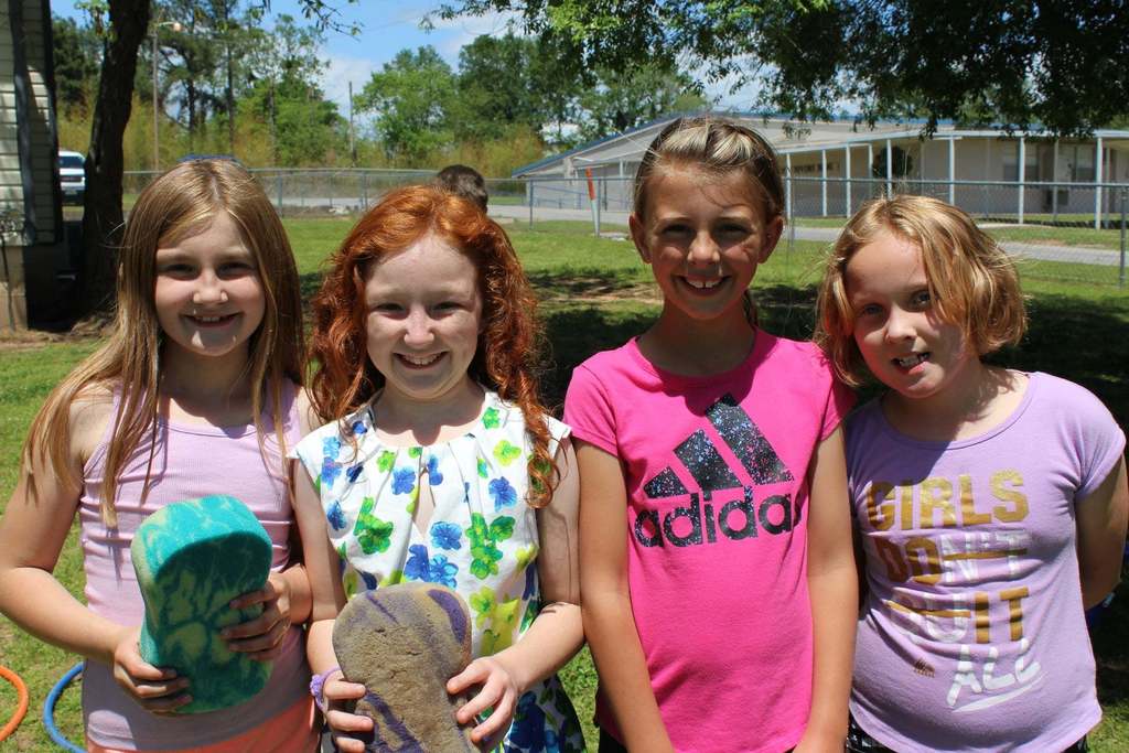 girls smiling