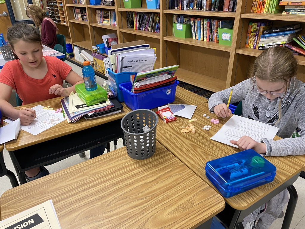students writing