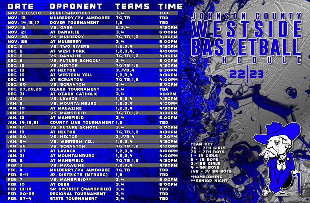 BBall Schedule Poster